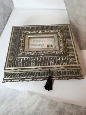 The Bombay Company Ornate Silver Memory Keepsake Box